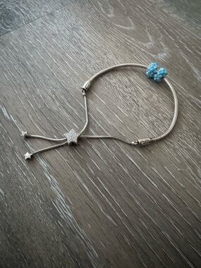 Pandora Moments Pavé Star and Snake Chain Sliding bracelet